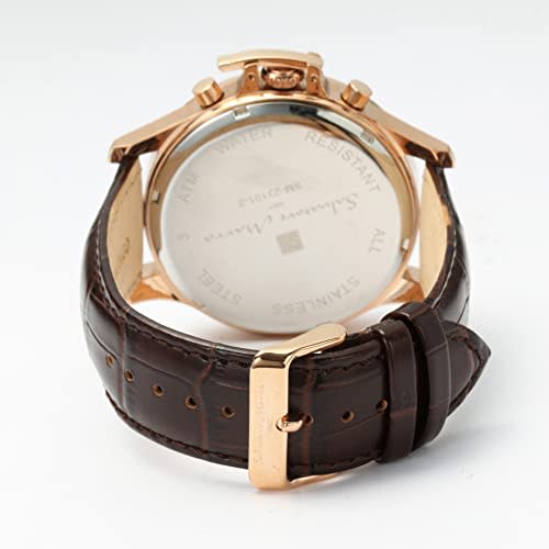 Salvatore Marra Stainless Steel Multi-Calendar SM23101-PGWH Men's