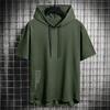Men's Trendy Summer Hooded Short Sleeve T-Shirt for Casual Outdoor Sports