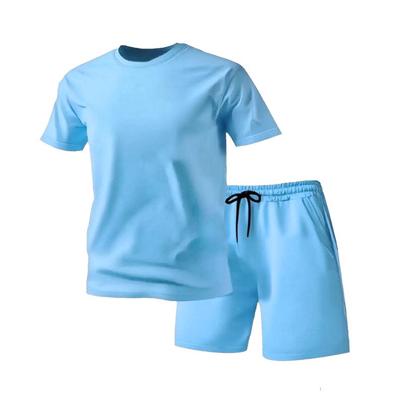 Men’s Summer 5-Point Shorts & Quick-Dry Breathable Sports Top Set