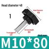 Sexpunkts gummihuvud plastvred bult handtag (M4-M12)