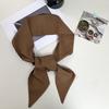 Women's silk scarf long strip high-end spring and summer multi-purpose silk scarf bag wrapping belt versatile scarf headscarf plaid belt