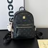 Trend Academy Style Backpack Large Capacity Class School Bag Soft Leather Texture Lightweight Backpack Female