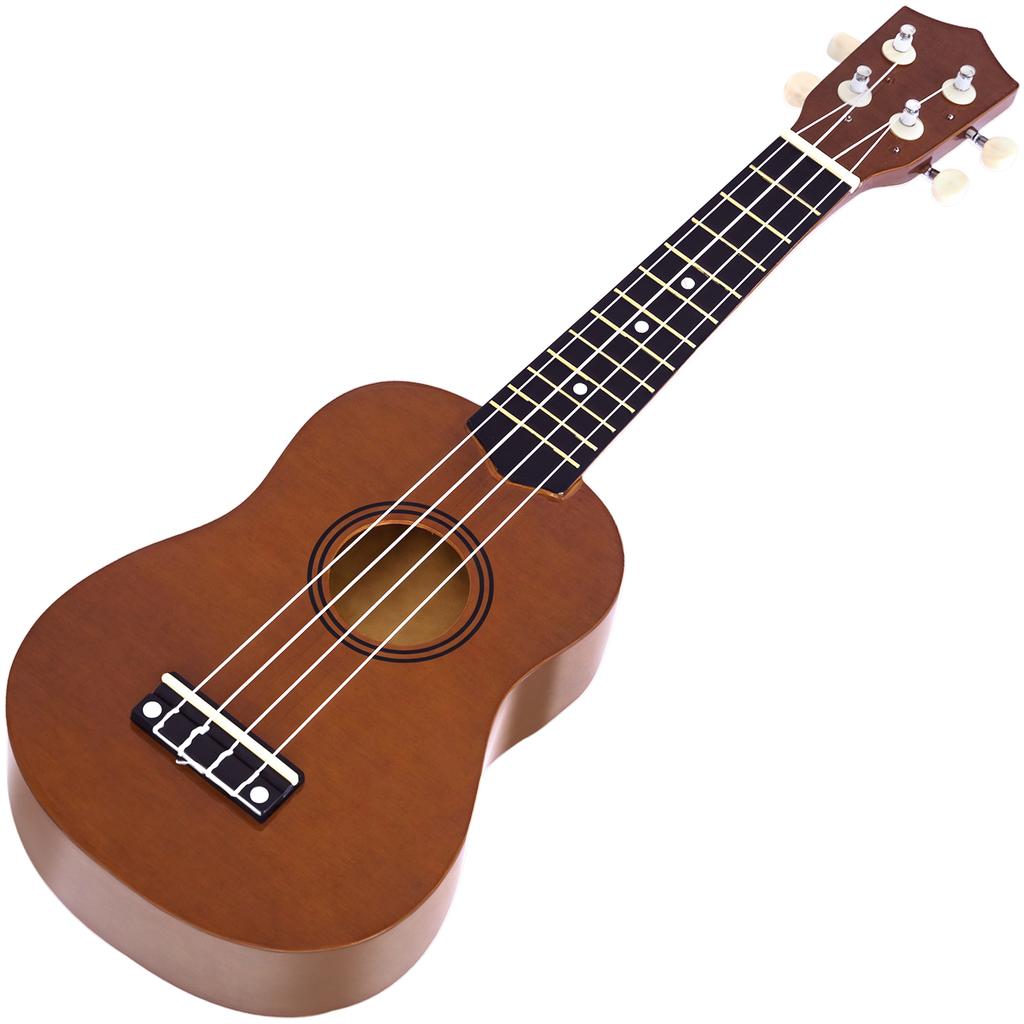 Soprano Ukulele, for Beginners, 4 Nylon Strings, 53 x 17.5 x 6.2 cm, Brown