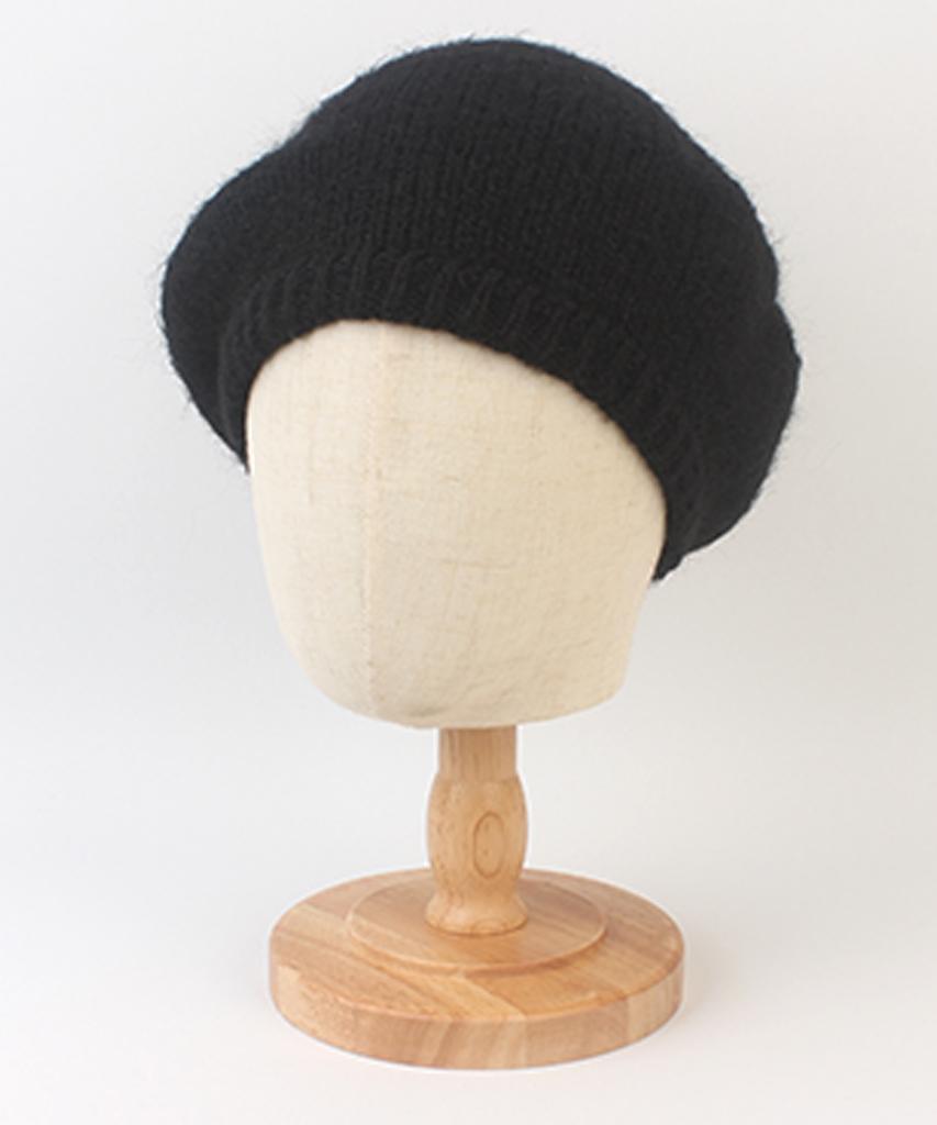 Yunibeosyeolkemiseuteuli Wool Black Knit Beret Wool Beret