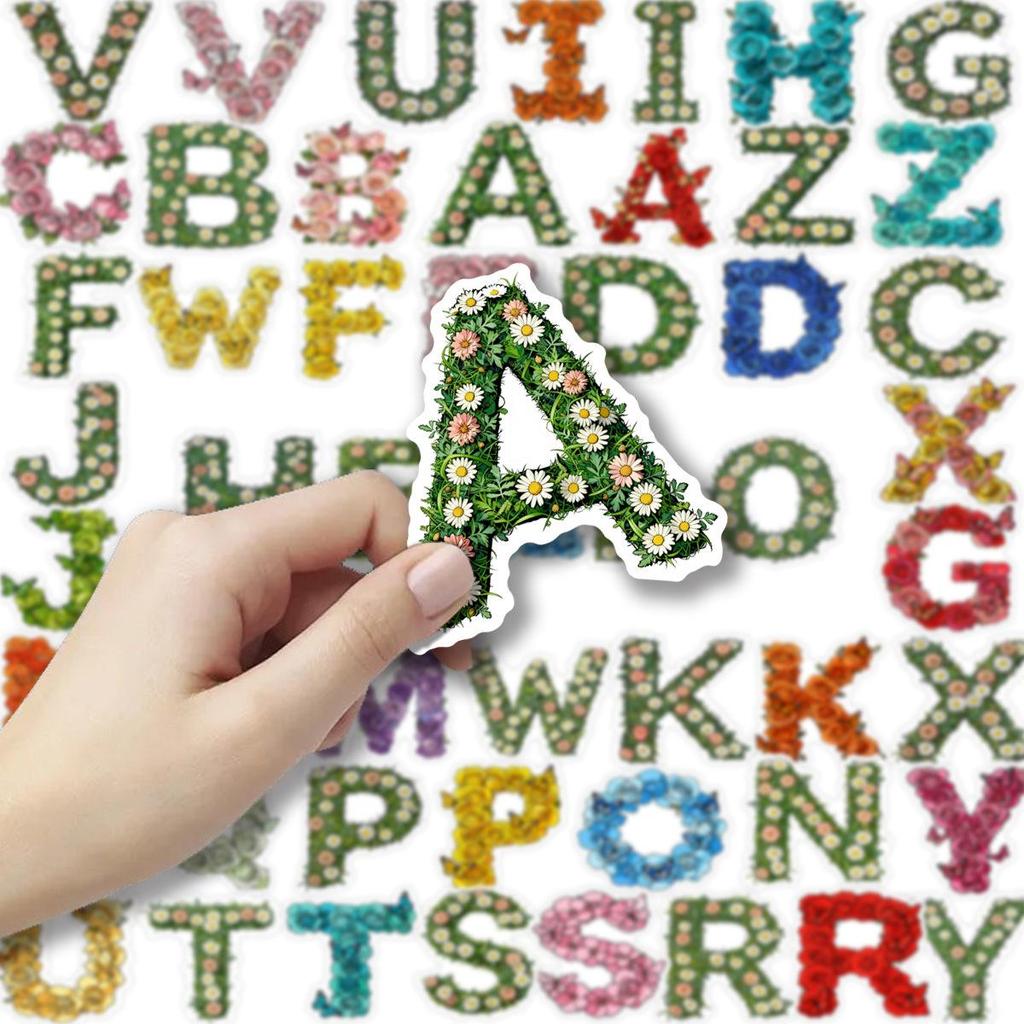 10 Sets Retro Watercolor Letter Stickers - Creative Stationery for DIY Notebook Decoration