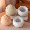 Ball Shape Snowflake Candle Cup Mold 3D Embossed Pattern Berry Embossed Jar Mold  DIY Handicraft