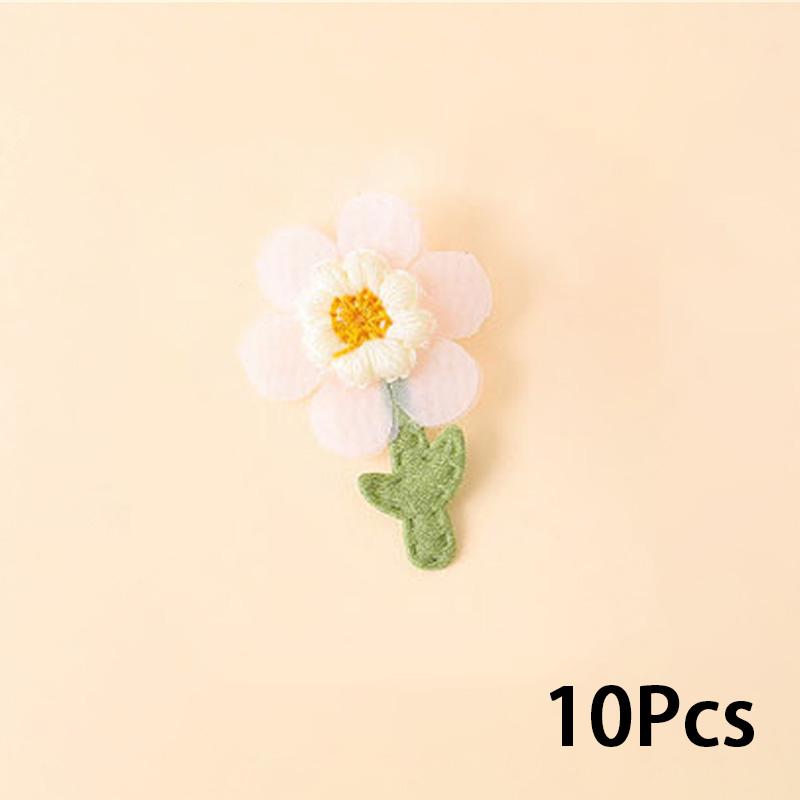 10Pcs Sewing Supplies Embroidery DIY Sewing Applique Small Daisies Flower Patch Yarn Flowers