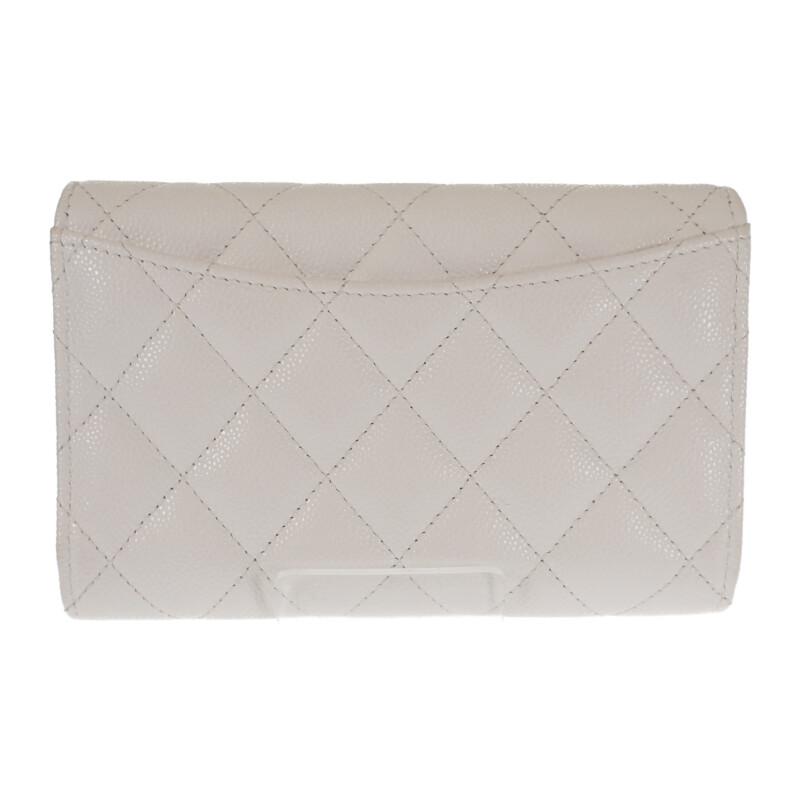 Chanel AP0232_B33352_10601 Bifold Geldbörse weiß Damen