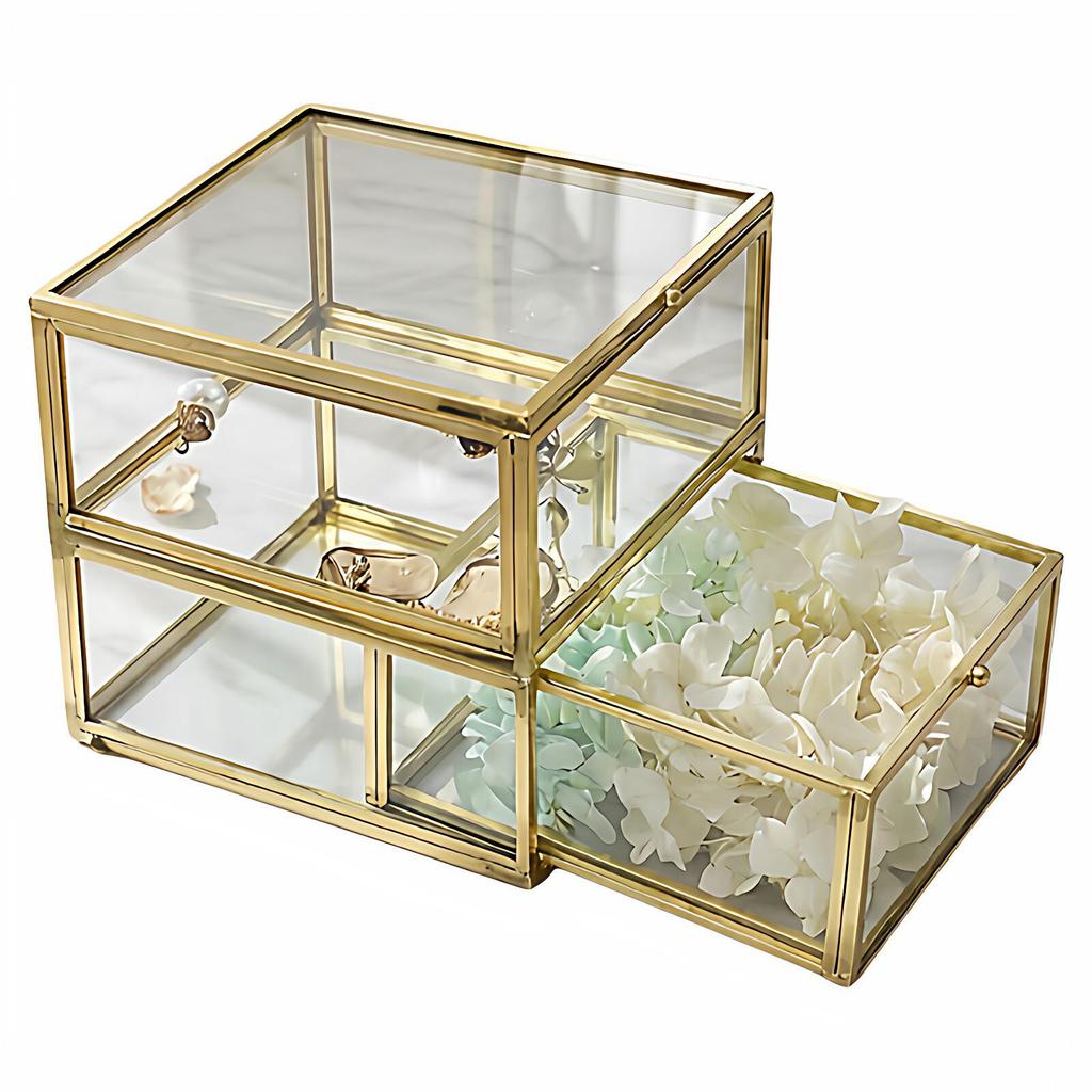 Luxury Jade Pendant Glass Jewelry Display & Storage Box