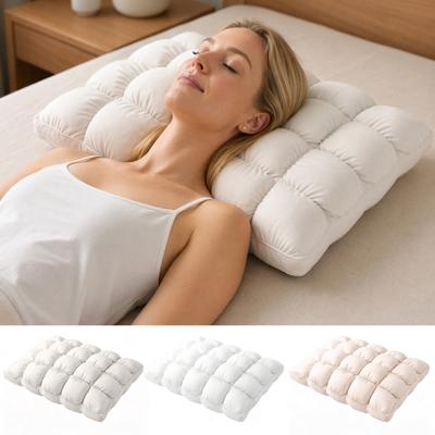 Comfortable Head Cushion Puff Cooling Pillow, Soft Breathable Quilted Sleeping Machine Supportive Pillow Washable, Fluffy Cloud-like for Side And Back