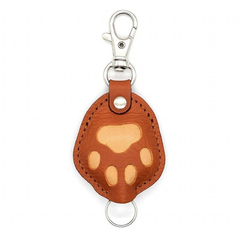 

[Wachifield] dayan the cat Dayan genuine leather The reels extend and you can attach passes and keys. paw reel key tea