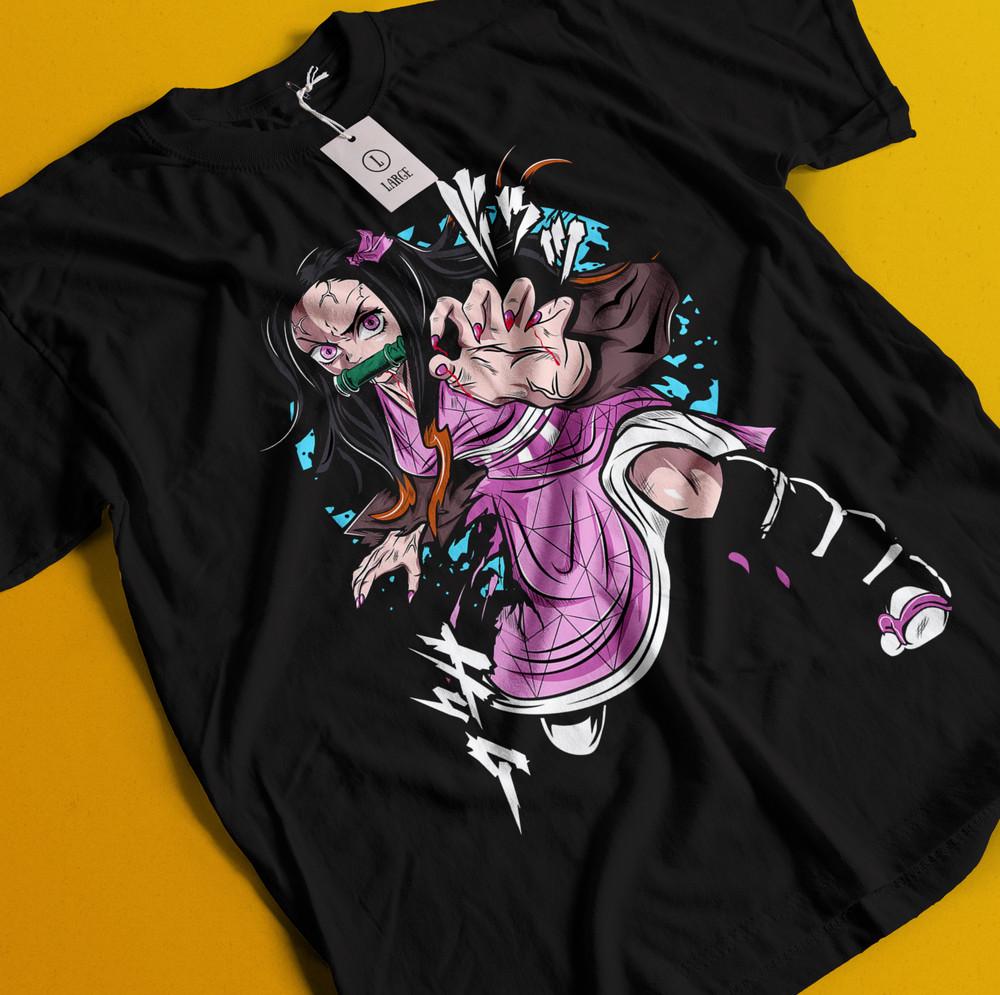

Demon Slayer Shirt Nezuko Tshirt Tanjiro T-Shirt Muzan Doma Tee Inosuke Zenitsu M