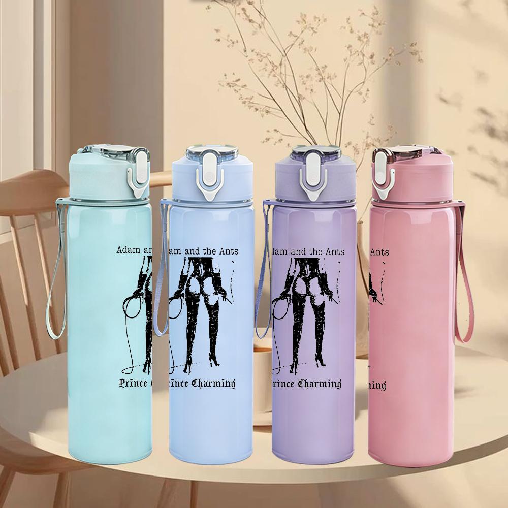 1PC Retro Tall Female Silhouette Minimalist Print 750ml Portable Sports Water Bottle Leakproof Gym Outdoor Travel Drink Cup