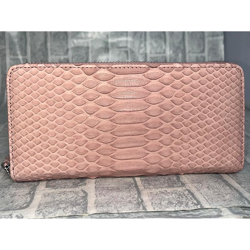 [GUODI] [Goody] long wallet round zipper type With card case diamond python genuine leather (genuine snake leather) ladies men's TK-AB20LW3 (light