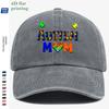pc Autism Themed Puzzle Print Baseball Cap Colorful Puzzle Letters AUTISM with Heart Puzzle And MOM Lettering MotherS Da