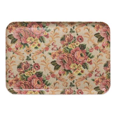 Bandeja de Almoço TATSU-CRAFT NR, Grande, 39cm, Modelo Original da Web, Design Vitoriano Rosa Antigo, Antiderrapante, Seguro para Micro-ondas, Plástico, Disponível em Grande e