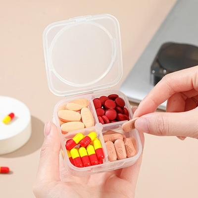 Pill Box Weekly Organizer with Independent Sealing Buckles Design Pill Container Large Capacity Transparent Case for Travel And Home
