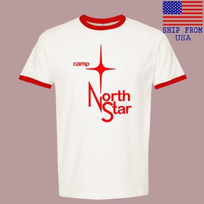 Camp North Star Men#039;s Ringer Red Size S3XL Unisex T-Shirt