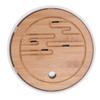 Bandeja de Té Redonda Simple Compacta China Kung Fu Madera Almacenamiento de Agua Drenaje Bandeja de Té para Oficina Trav