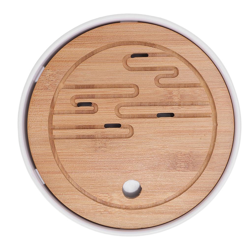 Bandeja de Té Redonda Simple Compacta China Kung Fu Madera Almacenamiento de Agua Drenaje Bandeja de Té para Oficina Trav