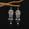 Skeleton Long Retro Earrings With Electroplating For Female Halloween Costume Accessory