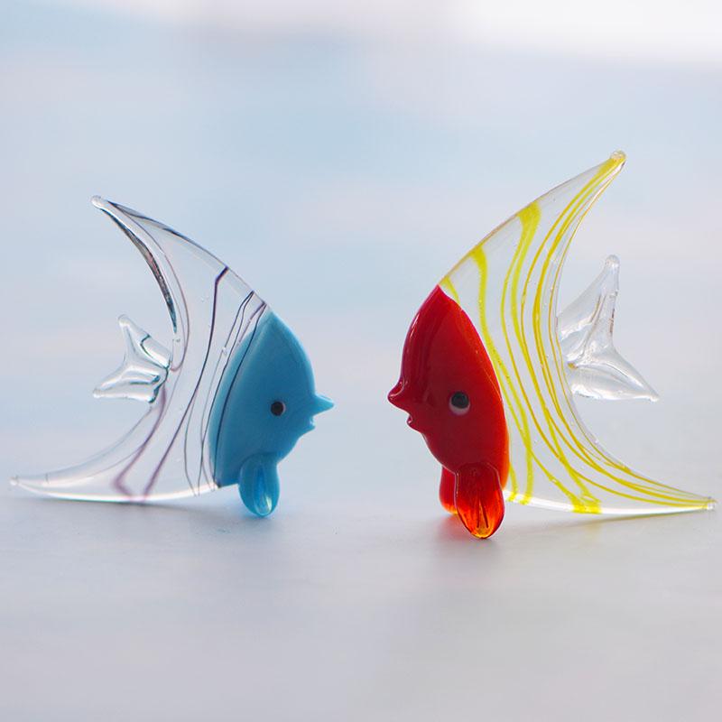 Handcrafted Glass Cartoon Animal Ornaments - Crab & Turtle Decor