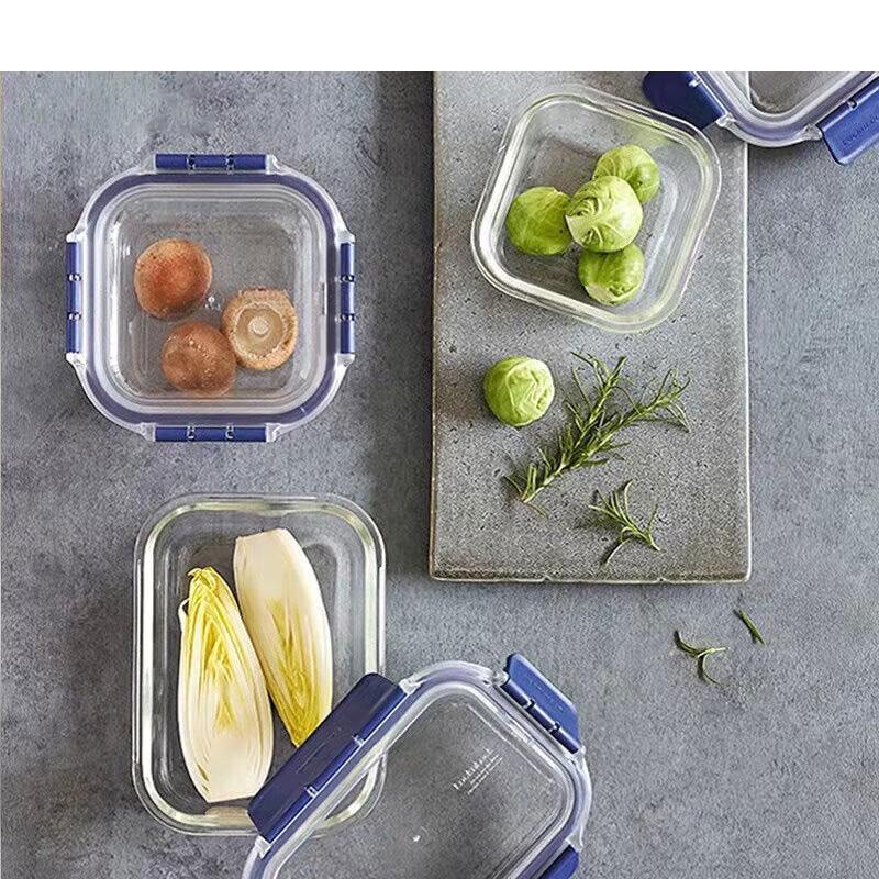 LOCK&LOCK Heat-Resistant Glass Divided Lunch Box