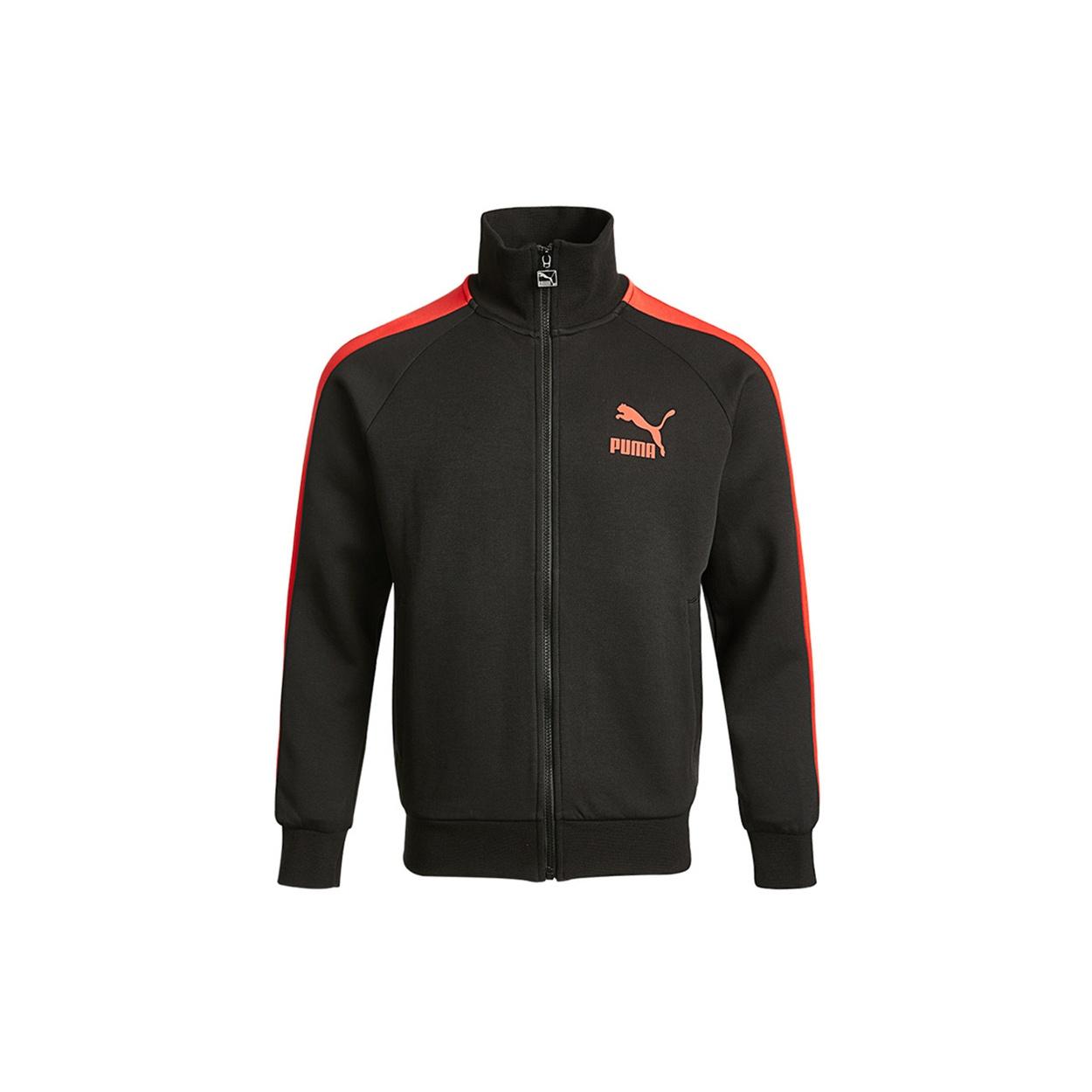 PUMA Sports Stitching Printed Logo Kintted Stand-up Collar Jacket Men s Black 531377-51 XXL