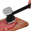 Steak Hammer Mallet Double-Sided Zinc Alloy Food-Grade Maximizes Food Flavor Meat Hammer with Ergonomic Handle for Home Cooking