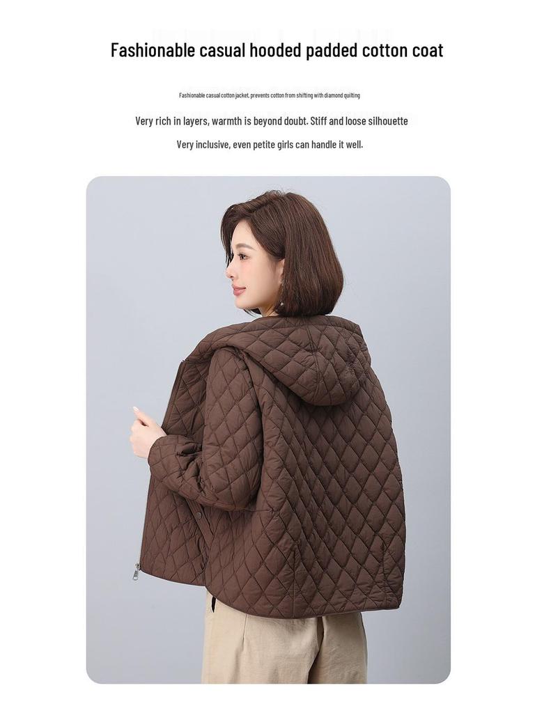 Women's Winter Cotton-Padded Jacket: Fashionable, Thickened Coat for Moms and Seniors 2024