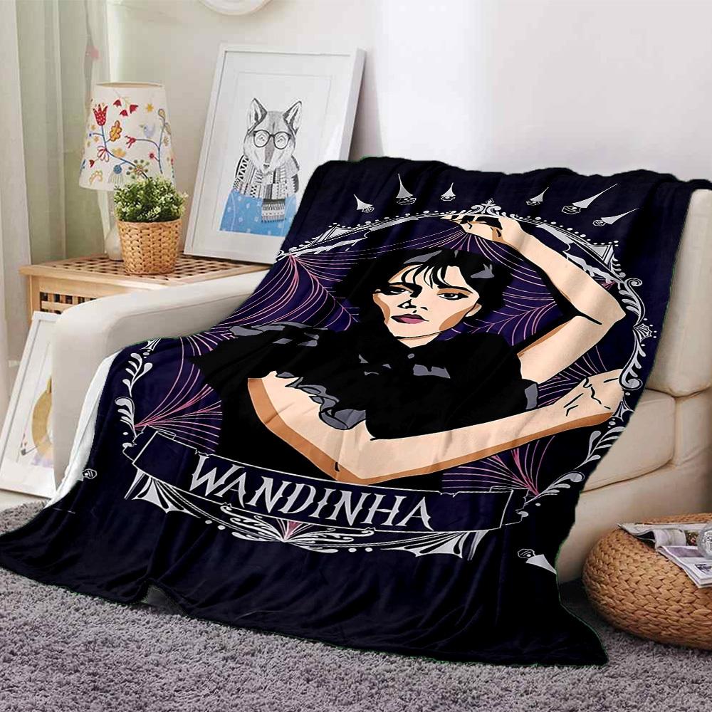 

1pc Wandinha Soft Flannel All-Season Throw for Home, Office, Outdoor UseDurable Comfort 100406 80cmx120cm(31inx47in)