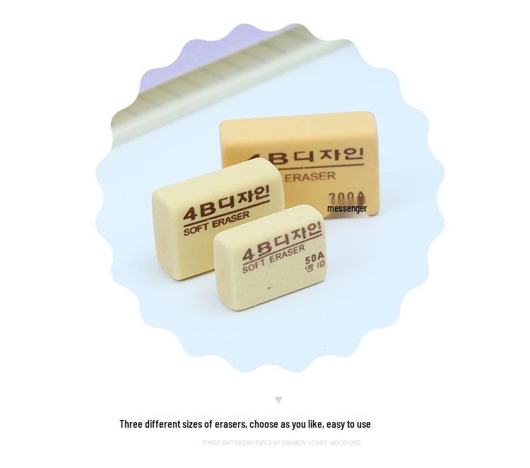 4B Cartoon Creative Erasers for Kids - Yellow Pencil Erasers, Pack of 100A