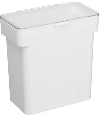Yamazaki Tower Slim Ris 5kg med Mätning 28cm B x D x Modell 3375 Behållare för under diskbänken, Kapacitet, Måttkopp, Vit, Ca. 16.5cm 28.5cm H,