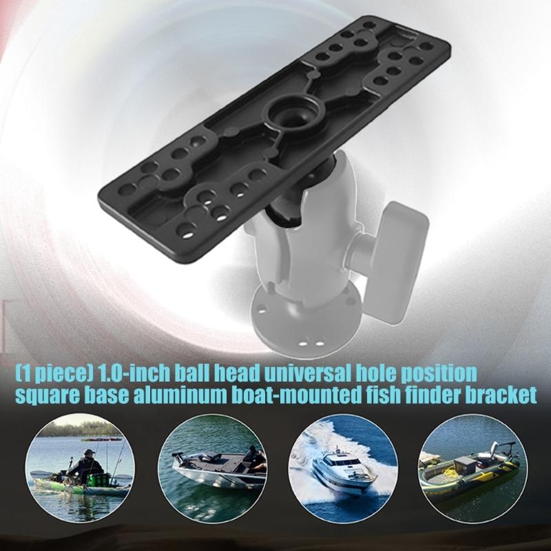 Heavy Duty Aluminum Boats Mount Fish Finders Holder with 1inch Ball Head For Fishing Systems
