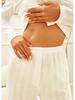 European Fashion Long Sleeve Jacquard Pajama Set with Hollow Design - Sexy Slim Fit Long Pants Home Wear