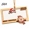 Christmas Tree Money Pendant Wooden Holders for Cash, Holiday Cash Gift Hanging Decoration Holder Ornaments Xmas Tree, Home Party Supplies Year