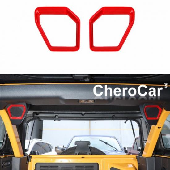 2x Red Rear Trunk Speaker Trim Cover Accessories Parts for Ford Bronco -2025
