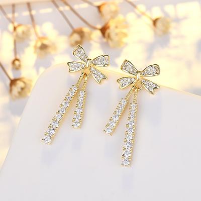 Jauni Bow Stud Auskari Sievietēm Jauni Pušķu Auskari Niša Valentīndienas Auskari Crystal