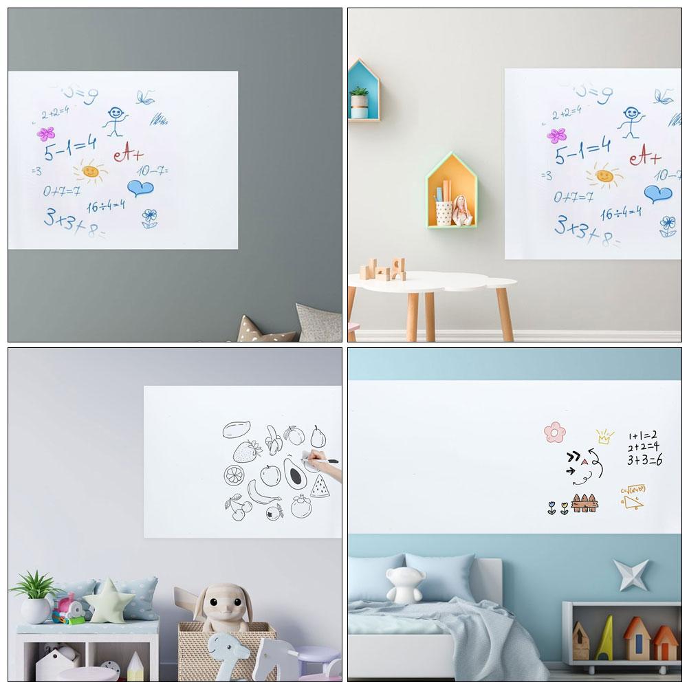 1 set Whiteboard Wall Stickers Dry Erase Reusable Static Cling Sheets Home Office Classroom Kids Drawing Non Damage Removable