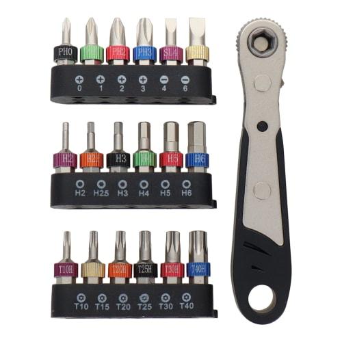 Sankyo Corporation Traditional 19-Piece Ratchet Handle Bit Set TRS-1930