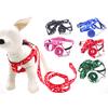 Dog Cat Harness Collar Leash Fashion Bones Paws Print Safety Traction Rope