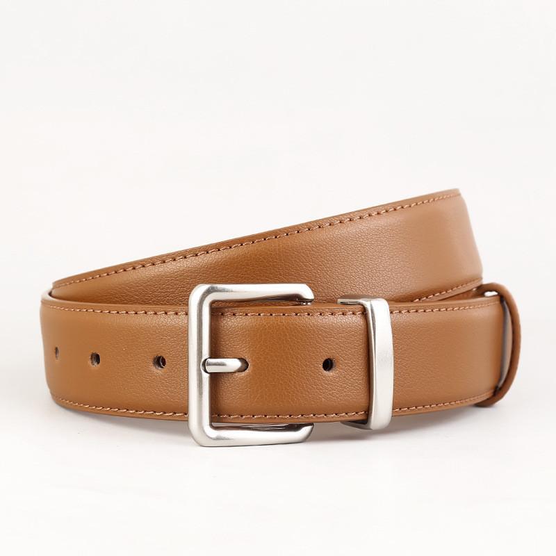 Minimalist Leather Womens Waist Belt With Pin Closure For Daily Style