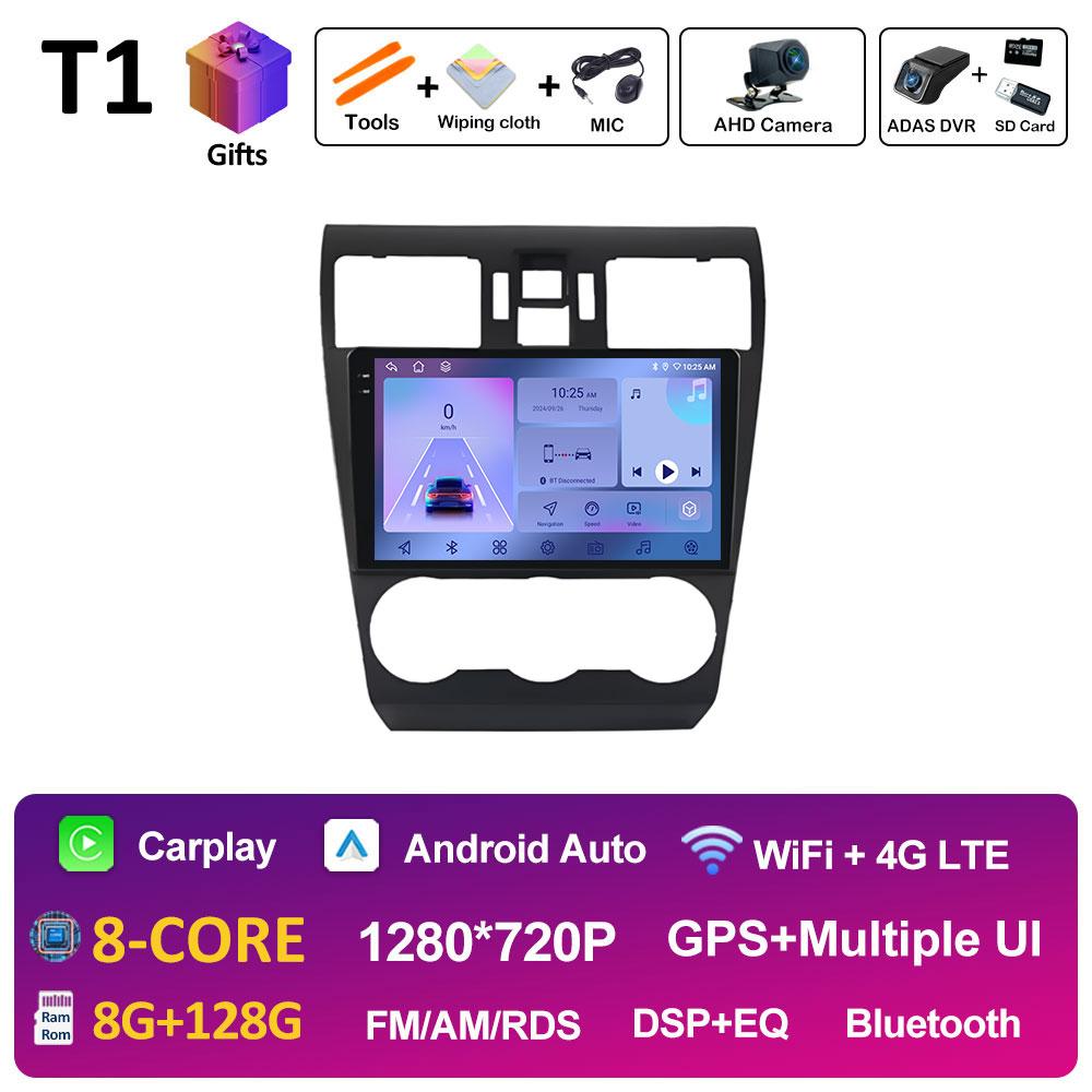 For Subaru Forester 4 SJ XV WRX 2012 2013 2014 2015 Android 14 Car Multimedia Video Radio Player DSP Stereo GPS Navigation WIFI