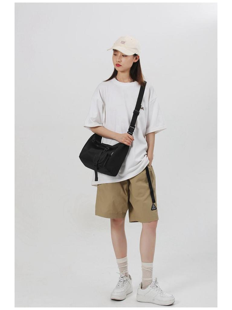 Trendy Japanese Sporty Style Women's Casual Crossbody Bag: Large Capacity Functional Workwear & Commuting Shoulder Messenger Bag