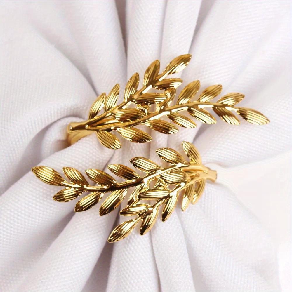 Leaf Napkin Rings Fall Napkin Holder for Christmas Thanksgiving Wedding Dinnig Table Decoration
