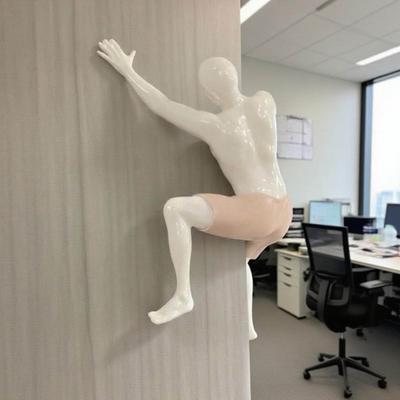 Figura de Hombre Escalador de Pared Adhesivo Escalador Decoración de Pared Arte de Pared Moderno Estatua de Escalador para Hogar Oficina Dormitorio Sala de Estar