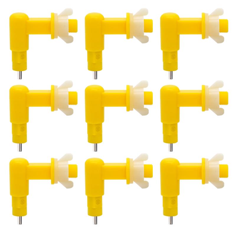 2/4/6Pcs Poultry Chicken Nipple Drinker Automatic Rabbit Drinking Fountain 360° Pigeon Hamster Cage Pet Nipple Drinker