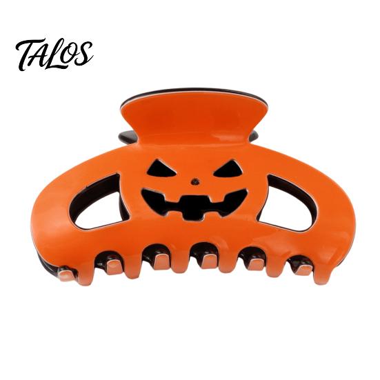Durable Hair Claw Halloween Themed Claw, Hollow Pumpkin Design Clip, Strong Clip Grip Shower Back Head for Party Daily Wear