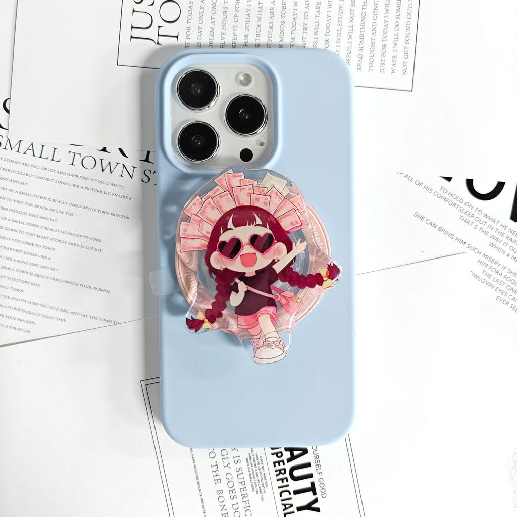 Phone Magnetic Stand Telescopic Rotating Ins Cartoon Cute Desktop Girl Student Drama Watching Airbag Stand