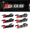 3D ABS Chrom Schwarz Logo SQ3 SQ5 SQ7 Emblem Auto Kühlergrill Abzeichen Zubehör SQ